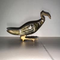 Scultura Artigianale “Ibis Egizio” in Pietra e Met