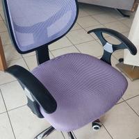 Sedia girevole e reclinabile CRUZ viola / malva