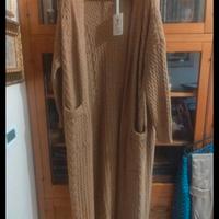 Cappotto in maglia Susy Mix color biscotto