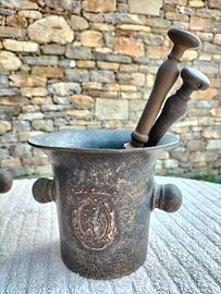 mortaio bronzo 