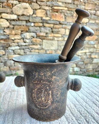 mortaio bronzo 