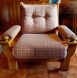 2 Poltrone Vintage stile Nordico - Legno Massello