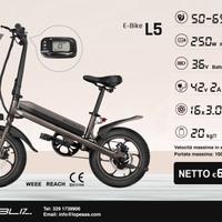 Bici elettrica pieghevole pedalata assistita 250W 
