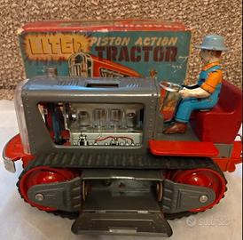 Trattore NOMURA d’epoca in latta “Piston Action"