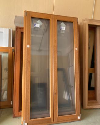 Finestra nuova artigianale legno 114x215 cm