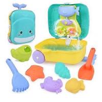 Trolley da spiaggia + giochi acqua sabbia formine