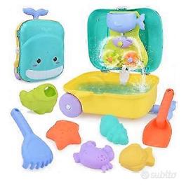 Trolley da spiaggia + giochi acqua sabbia formine