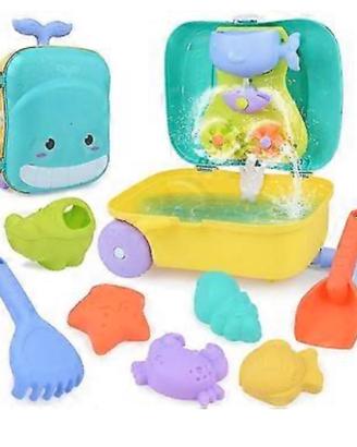 Trolley da spiaggia + giochi acqua sabbia formine