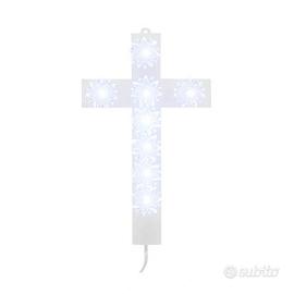 Croce luminosa in plexiglas a batterie
