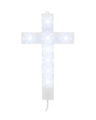 Croce luminosa in plexiglas a batterie
