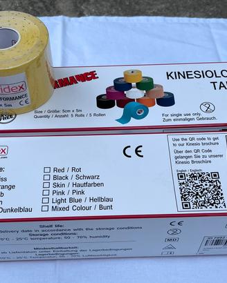 Kinesio Tape Alpidex 10 rotoli - giallo