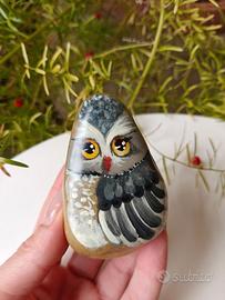 Sasso decorativo  gufo