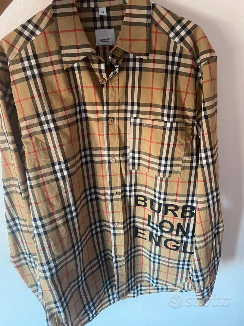 Burberry camicia hotsell uomo bianca