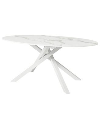 Tavolo, bianco effetto marmo, 180x100 cm