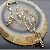 catena e croce in oro 18 kt