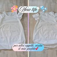 Maglia bianca con spalle scoperte