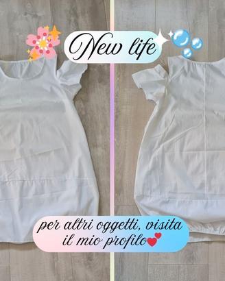 Maglia bianca con spalle scoperte