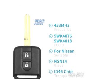CHIAVE COMPLETA PER NISSAN ELGRAND X-TRAIL QASHQAI