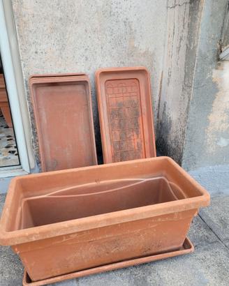 7 vasi fiori/orto con 7 sottovasi