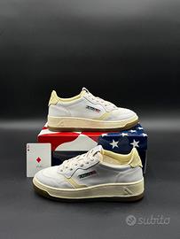 Autry sneakers medalist low bianche e gialle 37