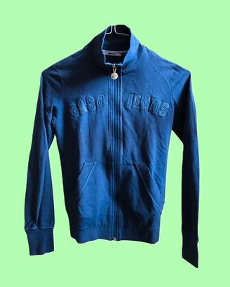 GAS felpa blu donna vintage, maniche lunghe