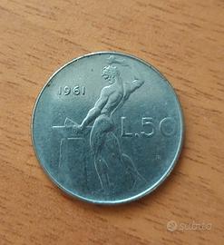 Moneta 50 lire Vulcano anno 1961 sped.inclusa