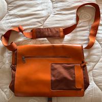 Borsa Piquadro pelle e tessuto