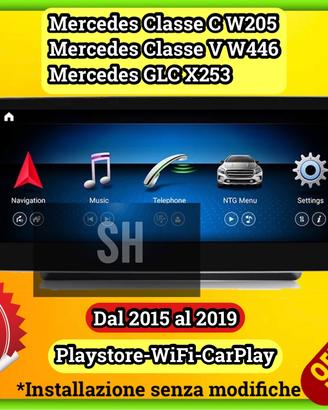 Monitor Carplay android Mercedes C - GLC - V