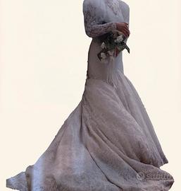Abito da sposa fatto a mano vintage anno 1990