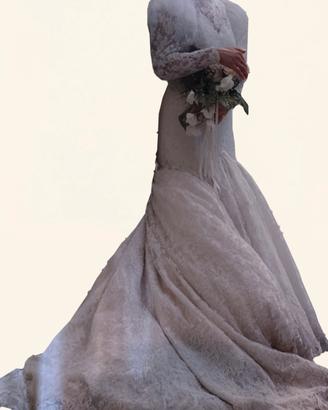 Abito da sposa fatto a mano vintage anno 1990