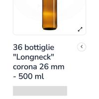 36 bottiglie birra 500ml Long Neck