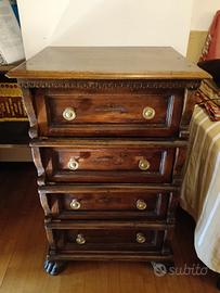 cassettiera in stile legno massello 