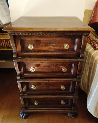 cassettiera in stile legno massello 