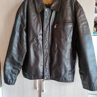 Giubbotto in pelle marrone tg 52