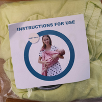 Fascia porta bebè ad anelli gialla