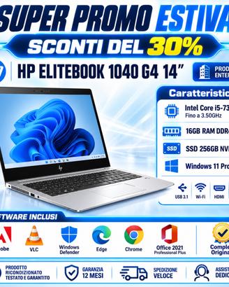 Notebook HP i5 16GB 256GB NVME Win 11 Pro