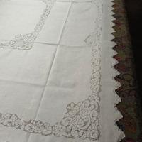 servizio tavola lino sfilato siciliano