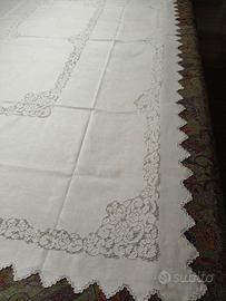 servizio tavola lino sfilato siciliano