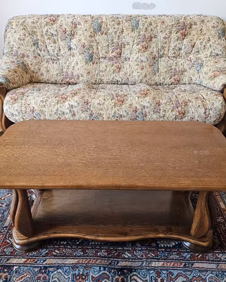 Divano Letto 3 posti, 2 Poltrone e Tavolino