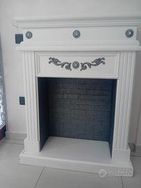 finto camino in legno