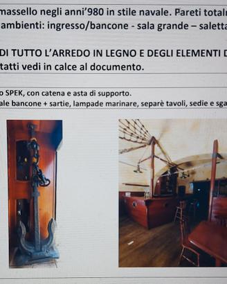 Liquidazione arredi PUB in stile marinaro anni'80