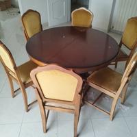 mobile antico tavolo e sedie 