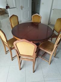 mobile antico tavolo e sedie 