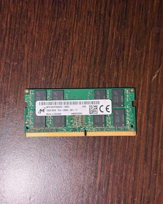 16GB RAM ddr4 sodimm 2666MHz Micron – PC4-2666V