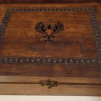 scatola bauletto antica in legno 