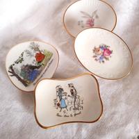 Set 3 Piattini in porcellana vintage