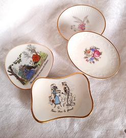Set 3 Piattini in porcellana vintage