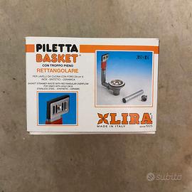 Piletta Basket per lavelli foro 90 e troppo pieno