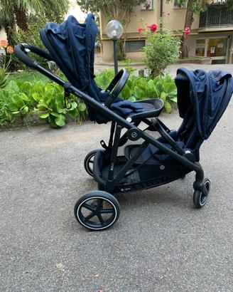 Passeggino gemellare Cybex perfetto, Blu navy