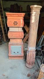 stufa in cotto Società Fumisti Forlì 3 elementi